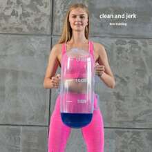 قطعة واحدة كيس مياه قابل للتعديل الوزن لياقة بدنية ، استعمال الرجال والنساء ، معدات رياضة تمرين عضلات الذراع ، حقيبة رفع أوزان شفافة أثقال ، حمل ، تمرين الجذع رفع ورفع الورك ، لياقة بدنية كيس مياه ، إكسسوارات نادي - شفاف - مشاهدة 9