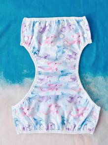 Set de 3 pañales de natación para bebés de secado rápido con malla interior lavable, pantalones de pañal de natación de verano