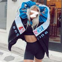 Cropped Leather Jacket Women PU Crop Moto Biker Racing Fashion Casual Coats