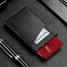 Hot New Slim Wallet For Men - Men Wallet Pop Up Card Holder With RFID Blocking And Money Pocket Wallets Stealth Wallet Purse Essential Items Wallet For Men Card Holder Wallet Slim Wallet Metal Wallet Smart Wallet For Men Smart Wallet For Men Valentine's Day Gift Anniversary Gift Teachers Day Gift Small Gifts Gift Ideas Birthday Gifts For Men Gift For Husband Gift For Women - Black - View 11