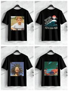 Koszulka męska z nadrukiem w dużym rozmiarze, dla mężczyzn, wstaw swoje zdjęcie, prezent świąteczny, walentynki/urodziny/rocznica, spersonalizowany tekst, budowanie zespołu, festiwal muzyczny, prezent dla niego, impreza, odpowiednia na każdą porę roku, ozdobna, stylowa, modna, hipsterska, na zamówienie, prosty kostium, skromna moda, minimalistyczny szyk, swobodny, niestandardowy, wyjątkowy, spersonalizowany, idealny prezent dla niego, rodziny, chłopaka, przyjaciół, dzieci, mężczyzn, zimowa gracja, swobodny strój SS