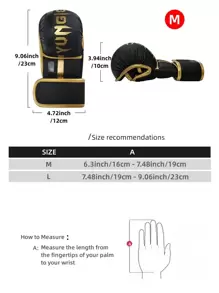 Gants de boxe arts martiaux pour hommes et femmes, gants de sport hybrides MMA à paume ouverte, poing épais pour l'entraînement au combat, la boxe, le Muay Thai, le sac de frappe et le kickboxing