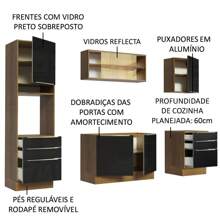 Madesa Gabinete Integral Completa 240cm Lux Color Marrón/Negro 02 - Marrón y negro - Ver 4