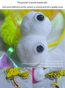 1pc Self Entertained Cat Toy, Hanging Teaser Wand With Bell, Scratch Resistant String, Adjustable Length - Multicolor - View 7