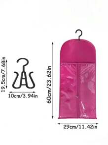 1pc Non-Woven Cloth Zipper Wig Bag, Multi-Color Dust-Proof Wig Carrying Case Portable Wig Storage Bag