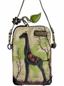 CHALA Canvas Crossbody Cell Phone Purse - Women Multicolor Handbag With Adjustable Strap - Mint Green - View 2