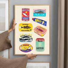 1pc Colorful Sardine Lobster Fish Ocean Animal Poster Prints Perfect Design Nordic Modern Living Room Home Decor Gift No Frame