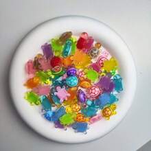 10/15/20/25/30/40 peças de mini ornamento de tartaruga com luz noturna - decorações fofas de tartaruga de resina, presentes para festas no oceano e artesanato faça você mesmo para cenários de jardim (multicolorido), presentes e decorações de festa, escolha ideal