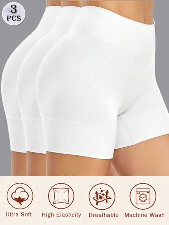 3pcs Shapewear Shorts For Women, Anti Chafing Shorts Boyshorts Panties Seamless Underwear Slip Shorts For Under Dress