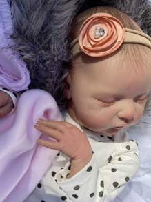 20 英寸/50 厘米 Laura 彩绘成品栩栩如生的重生婴儿娃娃手工重生早产婴儿新生儿玩具娃娃礼物乙烯基柔性四肢带有 3D 彩绘皮肤和可见静脉柔软无性别布娃娃 - 完美的圣诞礼物/生日礼物/收藏艺术娃娃 - 彩色 - 查看 5