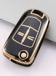 1pc Black Opel Car Key Case - Multicolor - View 2