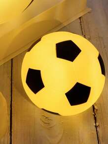 1pc Creative Football Shaped Night Light, Can Be Hand Painted, LED Bedside Lamp, DIY Decor, Suitable For Bedroom, Graduation, Party, Birthday, World Cup, Home Decor, Fantasy Layout