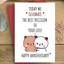 有趣的生日贺卡、杜杜熊和布布熊猫的周年快乐贺卡、给家人、朋友和同事的创意贺卡、带信封的生日贺卡、独特的生日明信片。 - 彩色 - 查看 12