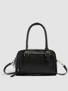 新款时尚简约单肩包，休闲百搭枕头形手提包，大容量斜挎包