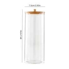 1pc Swab Holder, Makeup Remover Pad Dispenser, Covered Makeup Remover Pad Storage Box, Transparent Cosmetic Organizer, Bathroom Makeup Swab & Pad Holder