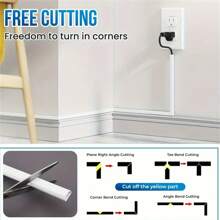 1pc 39.37inch/118.11inch Self-Adhesive PVC Cable Management Tube, Invisible Floor Wire Cover For Desk, Wall & Floor Installation, Home Decor Cable Concealment Channel