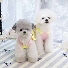 25 Embroidered Bear Dress, Princess Costume, Pet Clothes, Dog/Cat Dress, Animal Outfit, Bestselling Angel Wings Dress, Bestselling Denim Dress - Khaki - View 4