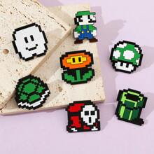 SuperMario SuperMario 1/3/4 Pcs Creative Cartoon Personalized SuperMario Metal Badge Game Character Enamel Brooch Men's And Women's Clothing Bag Accessories Decorative Pin Souvenir A Gift For Friends