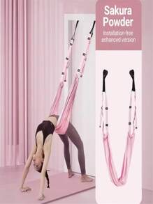 1pc Universal Yoga Stretching Band With Door Anchor, Multi-Layer Flexibility Trainer, Polyester Fitness Band For Leg Stretching, Back Bending Aid, Dance, Ballet, Gymnastics, Home Exercise Equipment[ Random Color ] - Multicolor - View 7