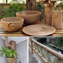 10mm 196.85inch Natural Jute Twine Rope DIY Crafts String Cord Hanging Gardening Decor Handmade Pet Cat Scratching Board Railing Ornamentation - Multicolor - View 6