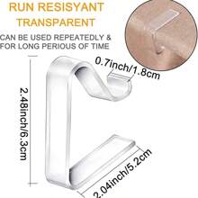 24 件透明桌布夹，塑料桌布夹，防风桌布架，适用于圣诞节、居家、婚礼、派对、室内/室外、露营、野餐 - 白色 - 查看 6