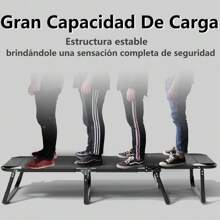 Cama Plegable Portátil Individual para Acampar Camping Exteriores, Catres Plegables para Dormir Adultos, con Cojines y Almohadas, 4 Posiciones Ajustables, para Interiores/Hogar/Oficina/Playa - 1 - Ver 6