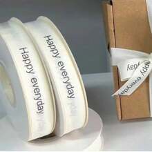 Letter Ribbon Rolls, Large Spool Baking Cake Packaging Ribbon, Korean Gift Wrapping Decorative Ribbon - Multicolor - View 13