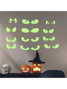 1pc Halloween Wall Sticker, Bedroom Entryway Living Room Porch Home Decoration Wall Stickers,  Glow In The Dark  Decals For Window And Wall Decor, Removable Stickers, Suitable For Halloween Party,Home Party Decor,Christmas - Multicolor - View 8
