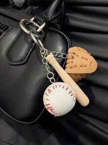18pcs/9pcs Baseball & Softball Keychain Gift Set, Includes 3pcs Keychains, 3pcs Thank You Cards, 3pcs Organza Bags, Sports Team Keychains, Mini Baseball Softball Keychains, Craft Bag Charms, Suitable For Team Gathering, Birthday Party, Appreciation, Sports Themed Party Favors, Sports Souvenir Gifts