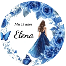 Customized 15th Birthday Crown Stickers, Personalized XV Years Old Birthday Party Decoration Labels, Crown & Butterfly Stickers