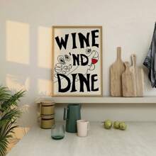 1 幅现代帆布画 咖啡菜单海报 复古食物帆布画 复古厨房印刷墙艺术画 适用于客厅家居装饰 无框架