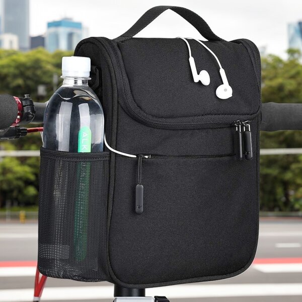 Fahrradtasche Multifunktionale Fahrradfronttasche Lenkertasche Hängetasche, 5 Liter großes Fassungsvermögen, 9.8*7.5*3.5 zoll