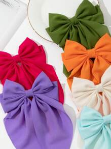 6 Peças Grampos de Cabelo Elásticos Florais Femininos com Decoração de Laço, Grampos de Garra Versáteis, Pinças de Cabelo