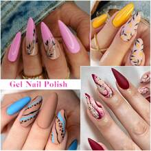Mtssii 10ml 6pcs Glass Bottle Gel Nail Polish Set Nude Pink Solid Color Gel Polish Set Semi Permanent Nail Polish Varnish Soak Off UV LED Gel Nail Glue Manicure Kit Nail Supplies Nail Art DIY Home Salon Gifts For Women Nails - Multicolor - View 6