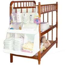 1pc 3-Layer Baby Room Storage Bag, Large Capacity Design With 4 Bottle Storage Pockets
