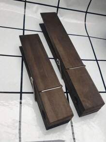 1 Stück riesige Wäscheklammer Handtuchhalter fürs Badezimmer, extra große Holzklammer Handtuchhalter Set, für Badezimmer, Landhausstil Wanddekoration Handtuchhalter, Multifunktions Heim Wäsche Deko, Handtuchhalter oder Haken, Badezimmer Zubehör Wanddekoration - Verschiedenfarbig - Übersicht 6