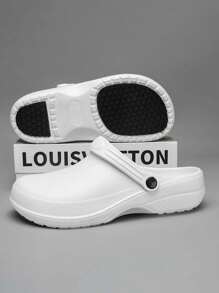 Men's Non-Slip Kitchen Shoes, Slip-On Soft Sole Work Shoes With Closed Toe, Oil-Resistant For Hospital/Medical Use,Summer