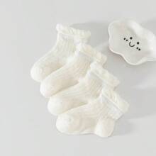 3 Pairs Mixed Newborn Baby & Toddler Anti-Slip Short Mesh Socks For Indoor Crawling, Summer Thin Style