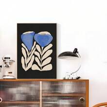 1 件北欧简约墙壁艺术复古花卉动漫艺术海报艺术品家居装饰无框架