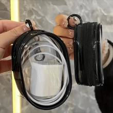 1pc Compact Transparent Cable Organizer Box - Store And Manage Data Cables, Chargers, Earphones, And Accessories With Ease - Portable, Mini, And Space-Saving Design For Home, Office, Or Travel