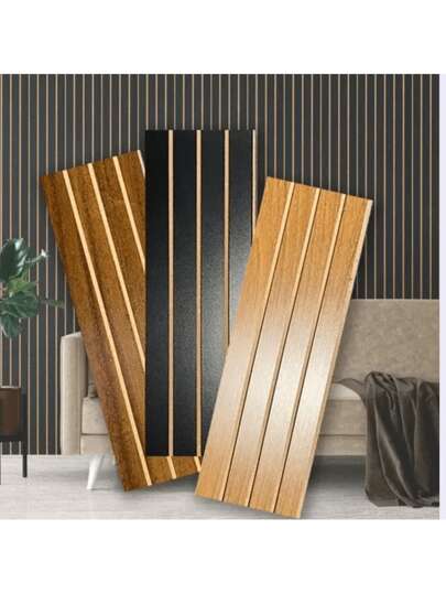 Kit 10 Revestimentos Ripados Placa Painel decorativo MDF 45x11 cm