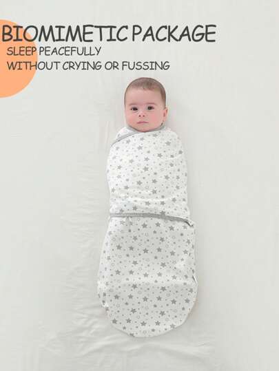 1pc Swaddle Sleep Sack For Newborn Baby, Startling Protection Sleeping Bag, Baby Blanket Wrap All Season