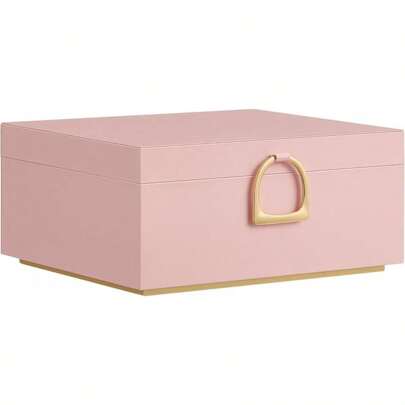 SONGMICS 2-Layer Jewellery Box, Jewellery Organiser With Handle, Removable Jewellery Tray, Jewellery Storage, Floating Effect, 20.5 X 24 X 11 Cm, Gift Idea, White JBC165W01