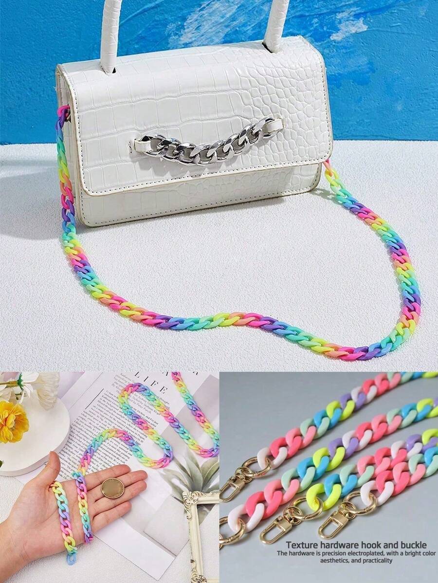 Acrylic Purse Chain With Handle Shoulder Bag Chain Purse Strap For DIY Purse Wallet Handbag Removeable Straps Crossbody Bag Belt Parts Detachable Chains Bag Accessories Y2K Summer - Multicolor - View 1