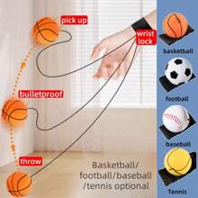 قطعة واحدة كرة نابضة للمعصم 6 سم، مزودة بحزام معصم ، ارمِ واَرْتَدّ ، لعبة كرة نفاثة لصبية، للاستخدام الداخلي والخارجي في الحديقة والتفاعل مع الأصدقاء - متعدد الألوان - مشاهدة 1