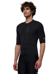 HISERWA 男士骑行服 专业竞赛骑行服 - 男士短袖高端骑行上衣 高弹力、透气、速干、吸湿排汗、贴身骑行服 多口袋骑行服，带反光细节 专业骑行服 防紫外线骑行服 高端自行车服 公路骑行服 反光 - 黑色 - 查看 3