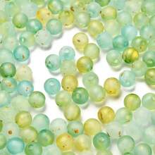 About 50pcs Frosted Gradient Acrylic Beads With Gold Foil, 8x7.5mm, DIY Jewelry Making, Suitable For Earrings, Bracelets, Necklaces