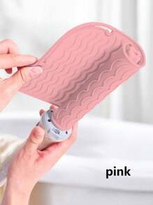 1/2pcs High-Temperature Silicone Mat Set, Portable Travel Hot Tool Organizer Mat Fits Curling Iron/Straightener/Styler, Foldable Heat-Resistant Protective Pad, Salon-Grade Safe Heat Insulation Accessory