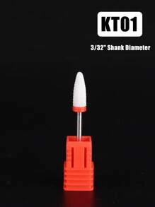 1个陶瓷美甲钻头 - 3/32英寸专业电动美甲钻头，带支架，适用于修甲、修脚、角质层打磨、亚克力凝胶指甲抛光 - 彩色 - 查看 9