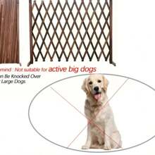 Puerta de madera retráctil para perros y gatos - Acabado en carbón resistente a la corrosión, barrera de seguridad interior de fácil instalación para el hogar, dormitorio, puerta y escaleras, puertas para perros para interiores